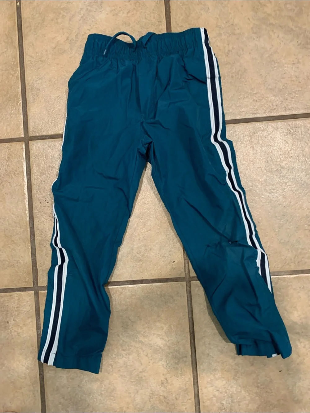 OshKosh B'gosh Teal Joggers with White & Navy Side Stripes